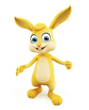 Easter Bunny with standing pose Stock Illustration
