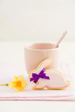 Easter bunny sugar cookie Stock Photos