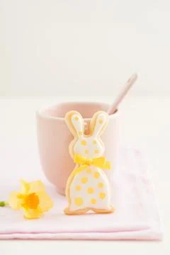 Easter bunny sugar cookie Stock Photos