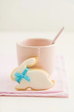 Easter bunny sugar cookie Stock Photos