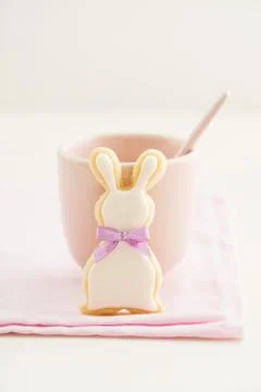 Easter bunny sugar cookie Stock Photos