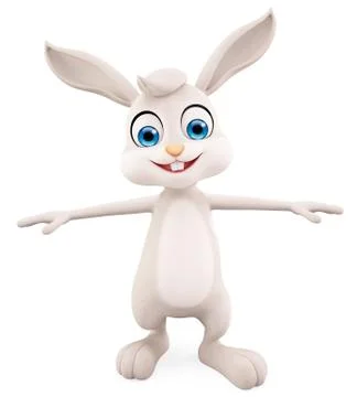 Easter Bunny with Tpose Stock Illustration