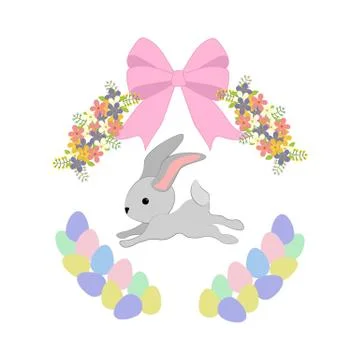 Easter bunny vector illustration Stock Illustration