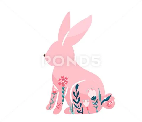 Easter bunny print Royalty Free Vector Image - VectorStock