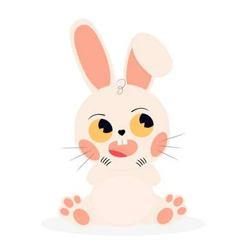 Easter Bunny on a white background - Vector Stockillustratie
