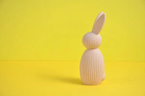Easter bunny on a yellow background. Foto stock