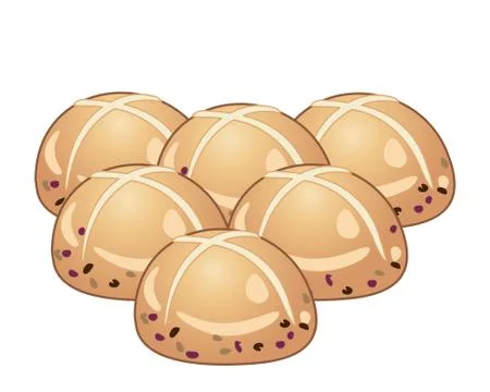 Easter buns Stock Illustration
