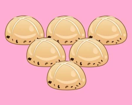 Easter buns Illustrazione stock