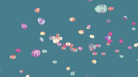 Easter Burst on Pastel Background Stock Footage 256735520