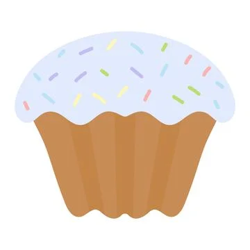 Easter cake. Baking is covered with blue icing. Stock Illustration