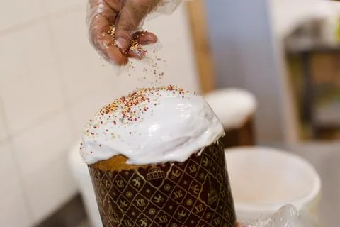  Easter cake decoration. Stock Photos