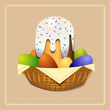 Easter cake Easter cake. Christian holiday. Orthodox Easter Stock Illustration