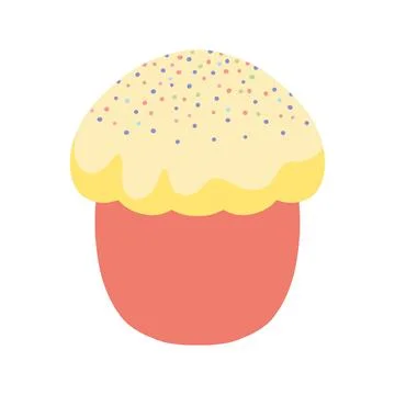 Easter cake. Easter cupcake. Vector illustration Stock Illustration