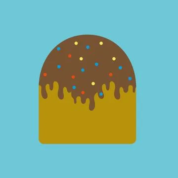 Easter cake. Easter postcard. Vector graphics. Stock Illustration