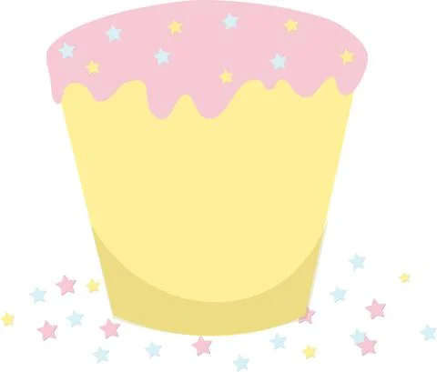 Easter cake festive pastries, cupcake with sprinkles for decorating postcards Stock Illustration