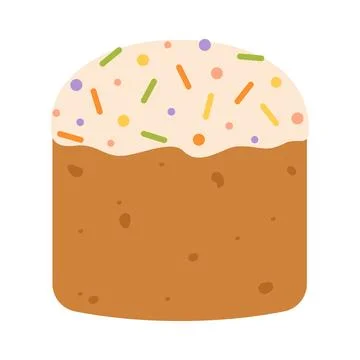 Easter cake. Flat vector isolated illustration Stock Illustration