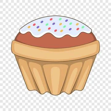 Easter cake icon, cartoon style Stock Illustration