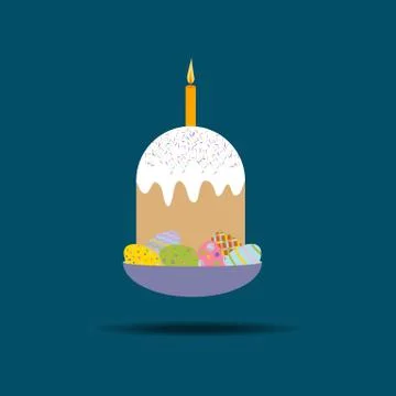 Easter Cake Icon Stock Illustration