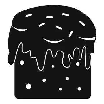 Easter cake icon , simple style Illustrazione stock