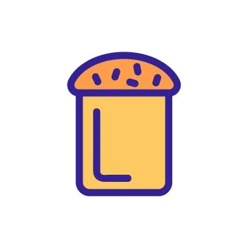 Easter cake icon vector. Isolated contour symbol illustration Illustrazione stock