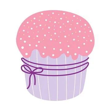 Easter cake isolated on white background. Stock Illustration