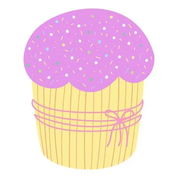 Easter cake isolated on white background. Illustrazione stock