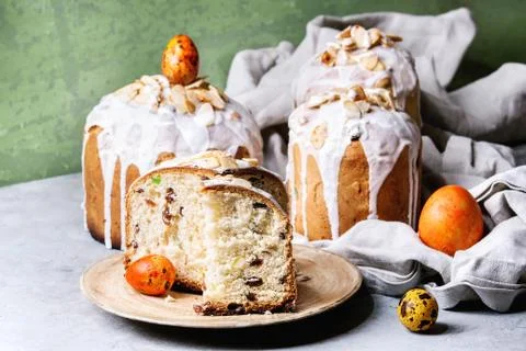 Easter cake Kulich Stock Photos