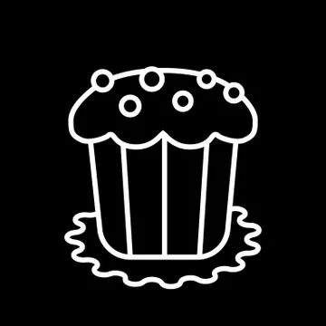Easter cake line icon, easter and holiday, sweet sign vector graphics, a linear Stock Illustration
