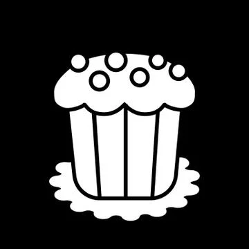 Easter cake line icon, easter and holiday, sweet sign vector graphics, a linear Illustrazione stock