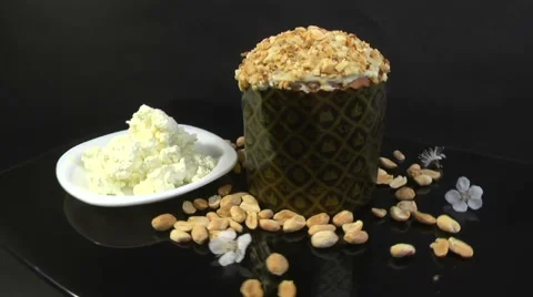 Easter. Cake made ​​of cottage cheese Video stock 62260563