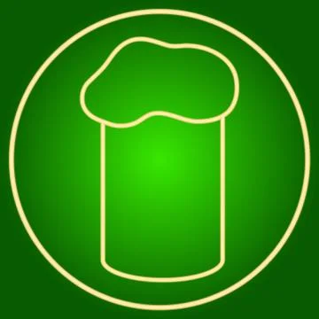 Easter cake in a neon circle. Easter. Stock Illustration