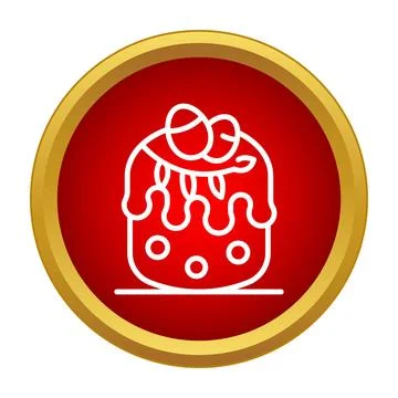 Easter cake or paska icon illustrating holiday food Stock Illustration