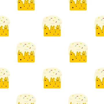 Easter cake pattern seamless Stock Illustration