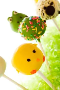 Easter cake pops Stock Photos