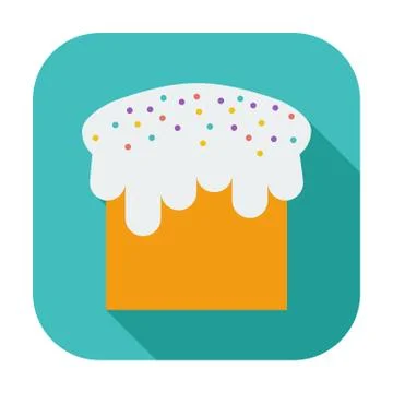Easter cake single icon. 스톡 일러스트