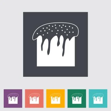 Easter cake single icon. Illustrazione stock