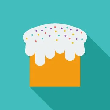 Easter cake single icon. 스톡 일러스트