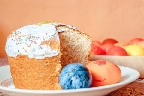 Easter cake on the table Stock Photos