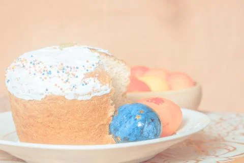 Easter cake on the table Stock Photos