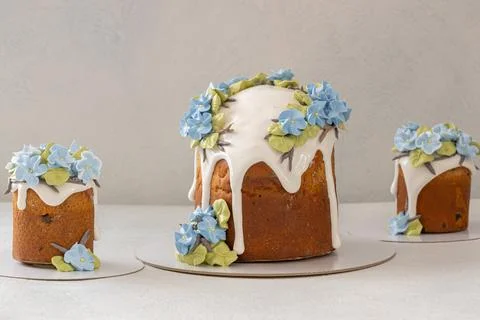 Easter cake. Traditional Easter baking. Easter holiday. Close-up. Foto stock