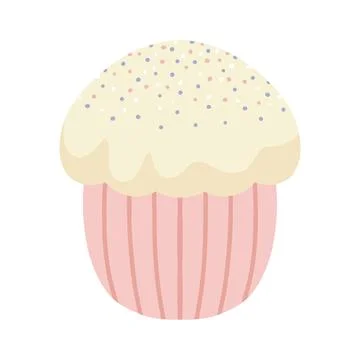 Easter cake . Vector illustration in doodle style Stock Illustration
