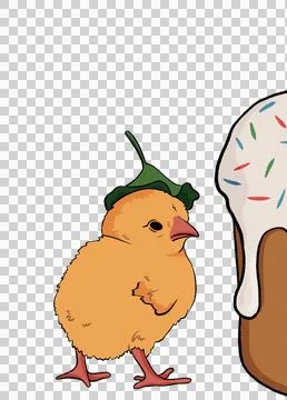 Easter cakes and painted eggs isolate on a transparent background. easter, sprin Stock Illustration