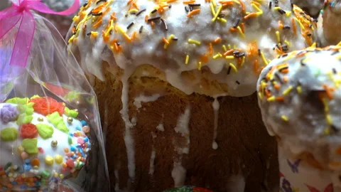 Easter cakes close-up Stock Footage 123917204