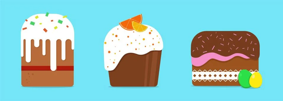 Easter cakes 스톡 일러스트
