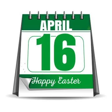 Easter calendar. Catholic Easter 2017 Stock Illustration