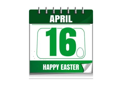 Easter calendar. Catholic Easter 2017 Stock Illustration