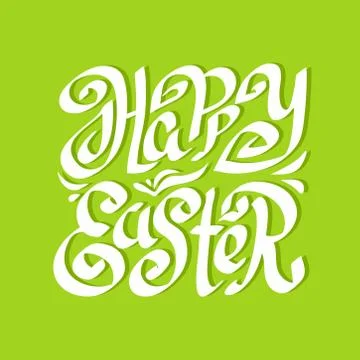 Easter Calligraphy greeting text Stock Illustration