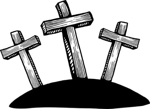 Easter Calvary Cross Scene Stock-Illustration