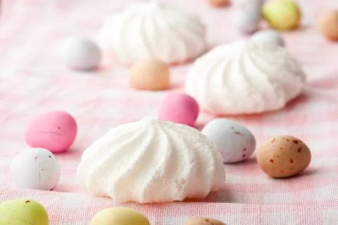 Easter candy and meringue Foto stock