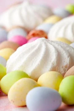 Easter candy and meringue Foto stock